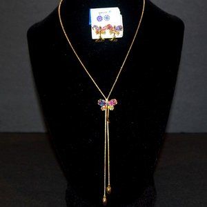 Brazilian Gold Plated Necklace and Earing set